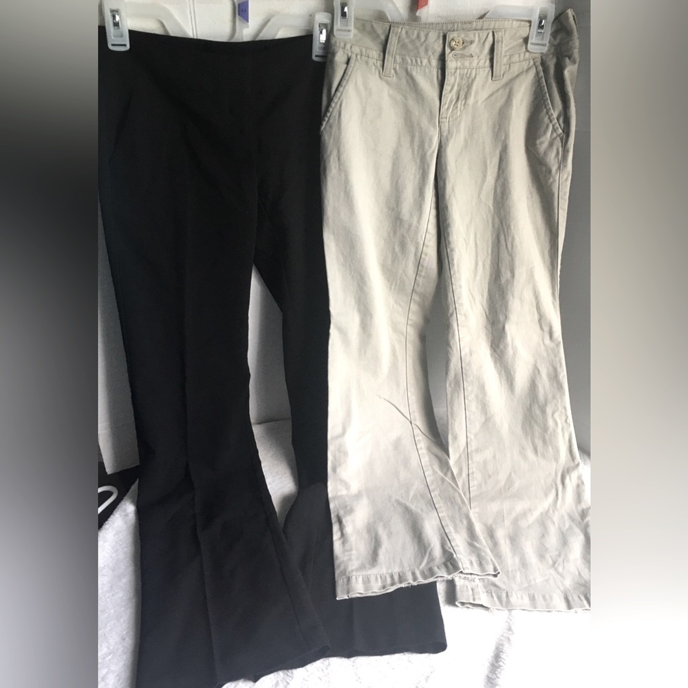 Sequin Hearts Black Dress Pants and Arizona Jeans Khaki’s pantsy. Size 0 Bundle